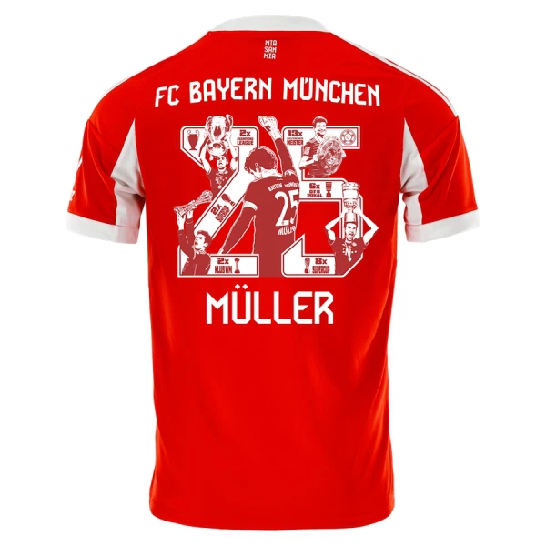 FC Bayern München Thomas Müller 25 Heimtrikot 25/26 für Herren (Speziell) FC Bayern München Thomas Müller 25 Heimtrikot 25/26 für Herren (Speziell)