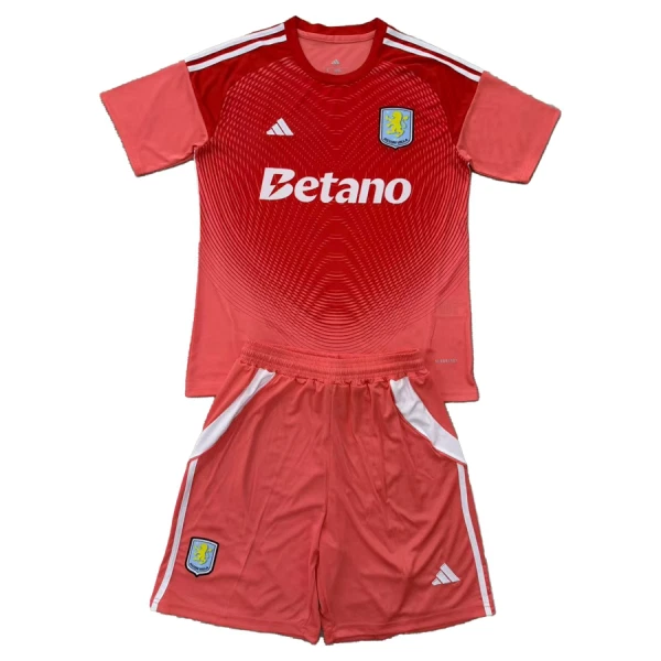 Aston Villa Torwart Trikot 25/26 für Kinder Rot