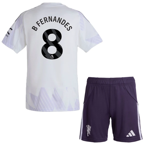 Manchester United Bruno Fernandes 8 Auswärtstrikot 25/26 für Kinder