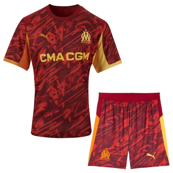 Olympique de Marseille Torwart Trikot 25/26 für Kinder Rot Olympique de Marseille Torwart Trikot 25/26 für Kinder Rot