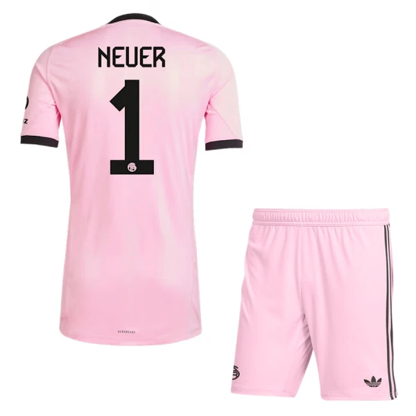 FC Bayern München Manuel Neuer 1 Torwart Trikot 25/26 für Kinder Rosa FC Bayern München Manuel Neuer 1 Torwart Trikot 25/26 für Kinder Rosa