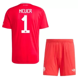 FC Bayern München Manuel Neuer 1 Torwart Trikot 25/26 für Kinder Rot FC Bayern München Manuel Neuer 1 Torwart Trikot 25/26 für Kinder Rot