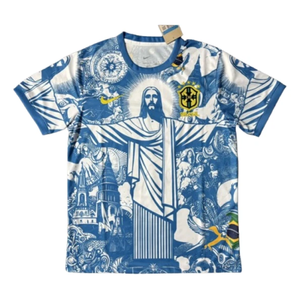 Brasilien Trikot 2025 für Herren Blau (Speziell) Brasilien Trikot 2025 für Herren Blau (Speziell)