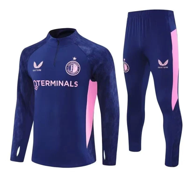 Feyenoord Rotterdam Trainingspullover-Set 25/26 für Herren Blau Feyenoord Rotterdam Trainingspullover-Set 25/26 für Herren Blau
