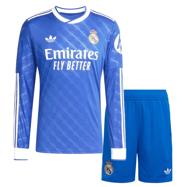 Real Madrid Ausweichtrikot 25/26 Langarm für Kinder Real Madrid Ausweichtrikot 25/26 Langarm für Kinder