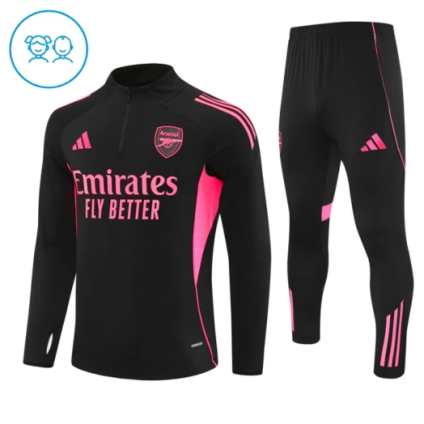 Arsenal Trainingspullover-Set 25/26 für Kinder Schwarz