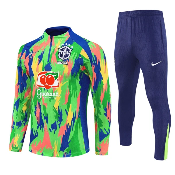 Brasilien Trainingspullover-Set 25/26 für Herren Grün Brasilien Trainingspullover-Set 25/26 für Herren Grün
