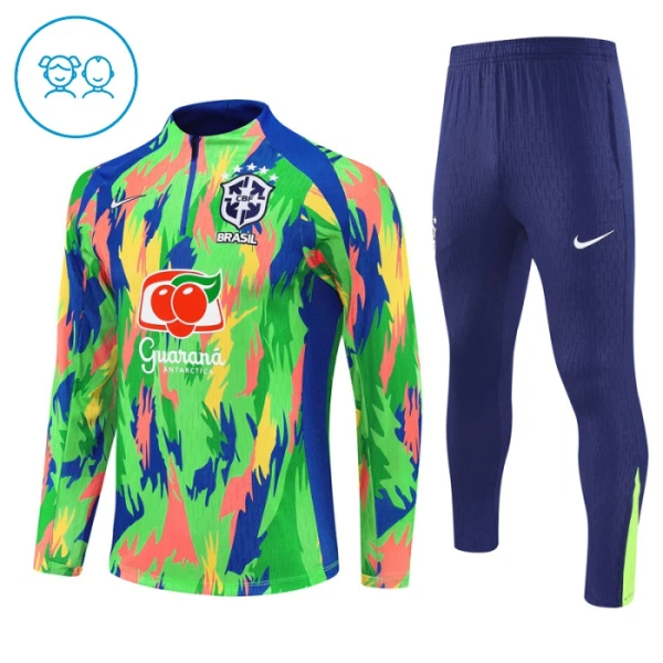 Brasilien Trainingspullover-Set 25/26 für Kinder Grün Brasilien Trainingspullover-Set 25/26 für Kinder Grün