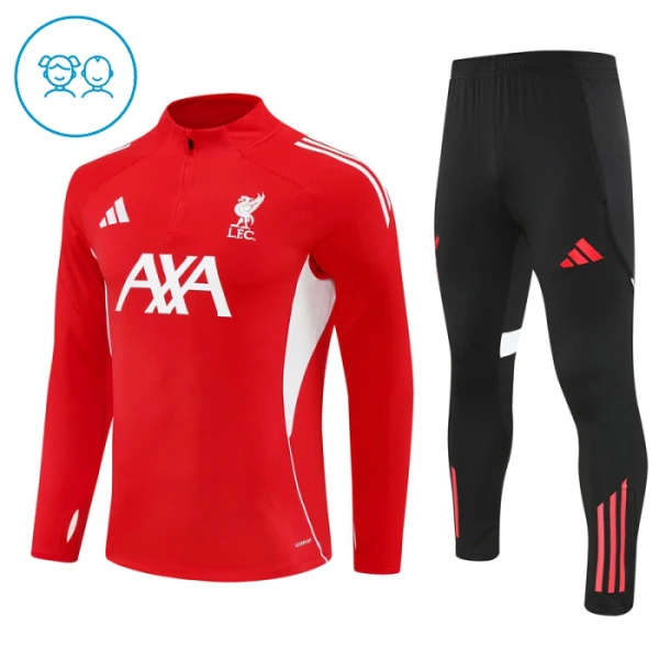 Liverpool Trainingspullover-Set 25/26 für Kinder Rot