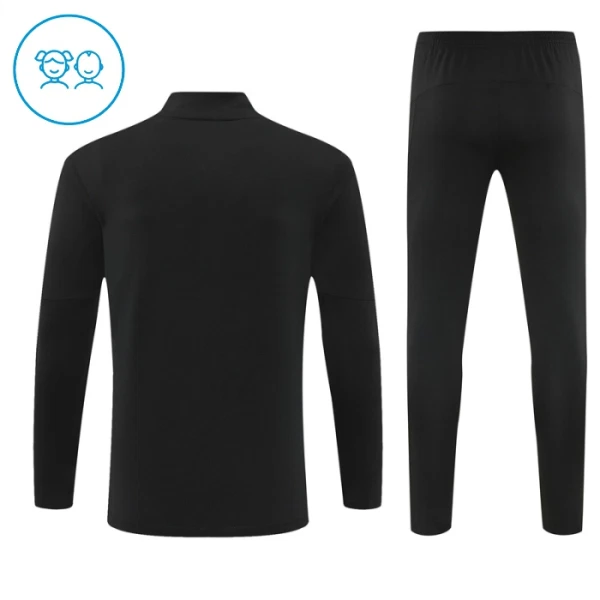 Manchester City Trainingspullover-Set 25/26 für Kinder Schwarz