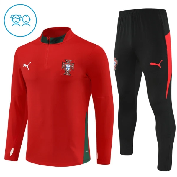Portugal Trainingspullover-Set 25/26 für Kinder Rot