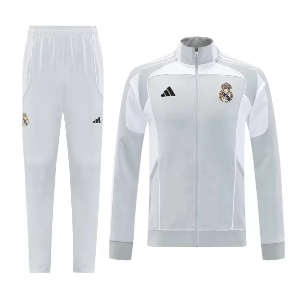 Real Madrid Trainingsjackenanzüge 25/26 für Herren Grau