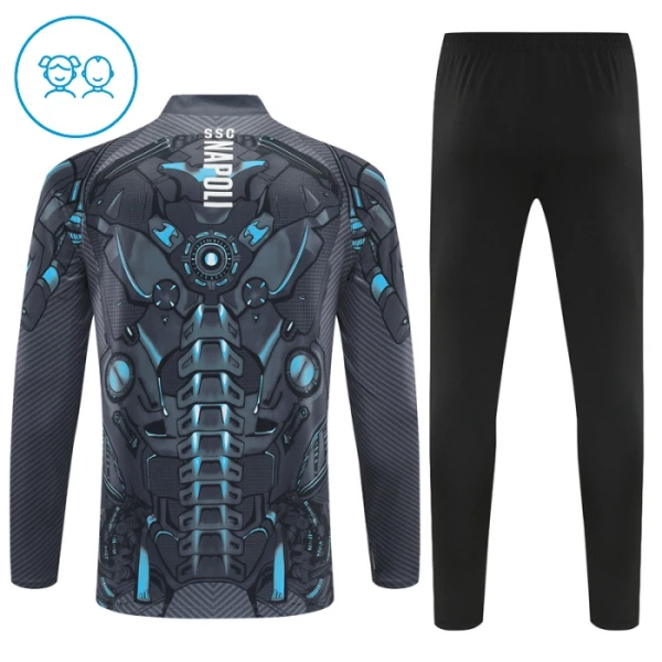 SSC Napoli Trainingspullover-Set 25/26 für Kinder Schwarz