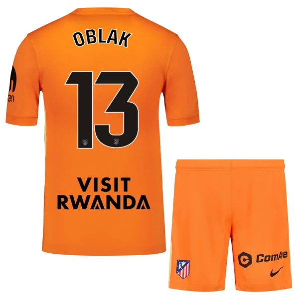 Atlético Madrid Jan Oblak 13 Torwart Trikot 25/26 für Kinder Orange