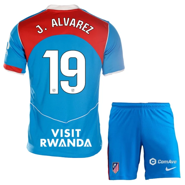 Atlético Madrid Julián Álvarez 19 Ausweichtrikot 25/26 für Kinder