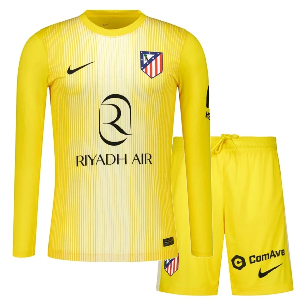 Atlético Madrid Torwart Trikot 25/26 Langarm für Kinder Gelb