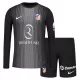 Atlético Madrid Torwart Trikot 25/26 Langarm für Kinder Schwarz