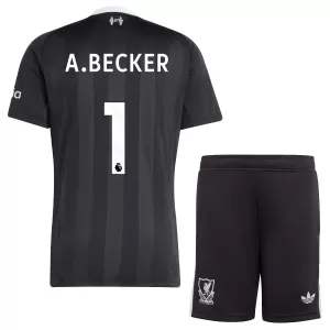 Liverpool Alisson Becker 1 Torwart Trikot 25/26 für Kinder Schwarz Liverpool Alisson Becker 1 Torwart Trikot 25/26 für Kinder Schwarz