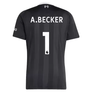 Liverpool Alisson Becker 1 Torwart Trikot 25/26 für Kinder Schwarz