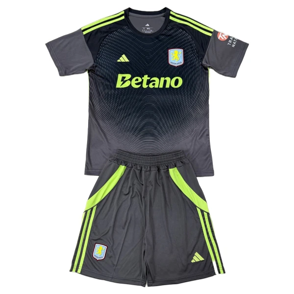 Aston Villa Torwart Trikot 25/26 für Kinder Schwarz