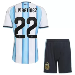 Argentinien Lautaro Martínez 22 Heimtrikot WM 2026 für Kinder