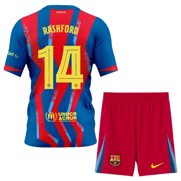 FC Barcelona Marcus Rashford 14 4.Trikot 25/26 für Kinder