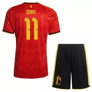 Belgien Jérémy Doku 11 Heimtrikot WM 2026 für Kinder