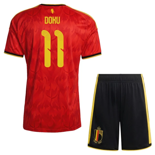 Belgien Jérémy Doku 11 Heimtrikot WM 2026 für Kinder