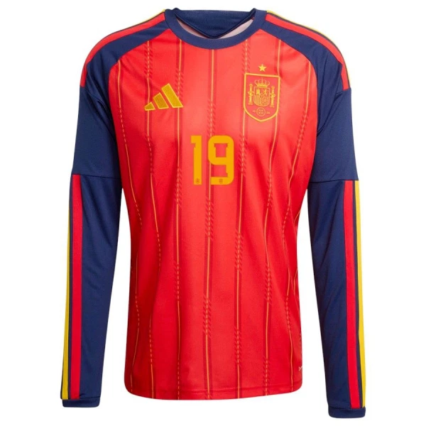 Spanien Lamine Yamal 19 Heimtrikot WM 2026 Langarm für Herren