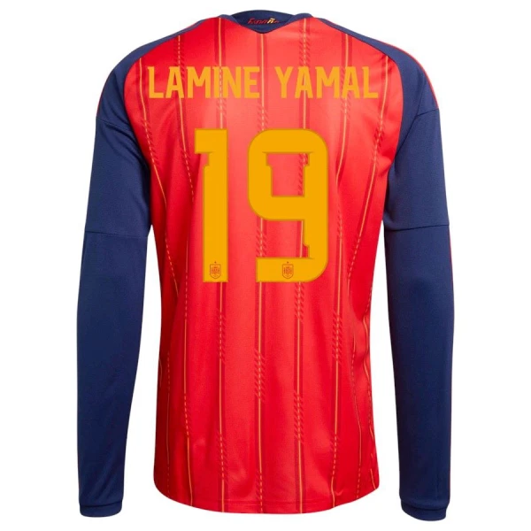 Spanien Lamine Yamal 19 Heimtrikot WM 2026 Langarm für Herren