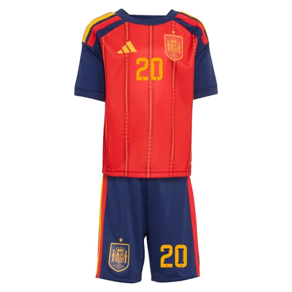 Spanien Pedri 20 Heimtrikot WM 2026 für Kinder