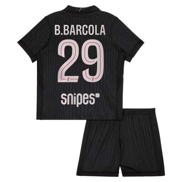 Paris Saint-Germain B. Barcola 29 4.Trikot Jordan 25/26 für Kinder