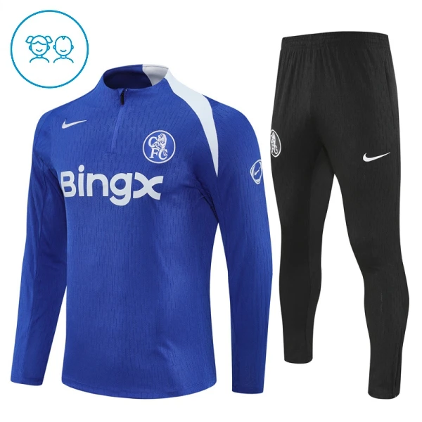 Chelsea Trainingspullover-Set 25/26 für Kinder Blau Chelsea Trainingspullover-Set 25/26 für Kinder Blau
