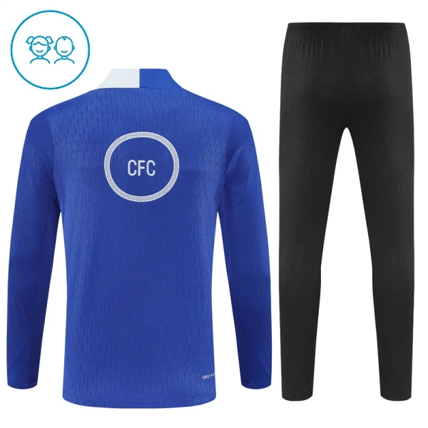 Chelsea Trainingspullover-Set 25/26 für Kinder Blau