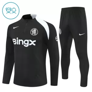 Chelsea Trainingspullover-Set 25/26 für Kinder Schwarz