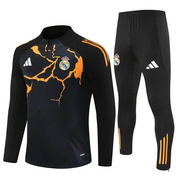 Real Madrid Trainingspullover-Set 25/26 für Herren Schwarz