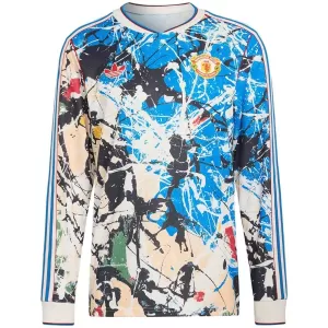 Manchester United Stone Roses Trikot 25/26 Langarm für Herren (Speziell)
