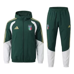 Italien Trainingsjacke mit Kapuze 26/27 für Herren Grün