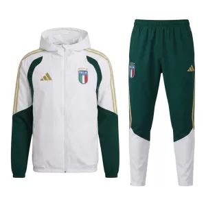 Italien Trainingsjacke mit Kapuze 26/27 für Herren Weiß