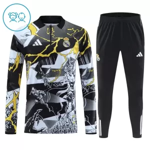 Real Madrid Marvel Trainingspullover-Set 26/27 für Kinder Schwarz