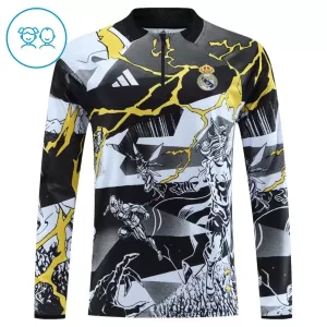 Real Madrid Marvel Trainingspullover-Set 26/27 für Kinder Schwarz