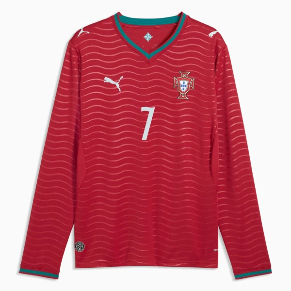 Portugal Cristiano Ronaldo 7 Heimtrikot WM 2026 Langarm für Herren