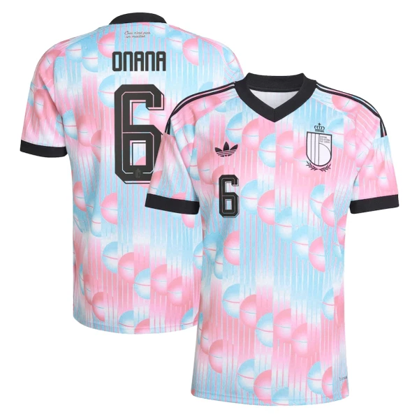 Belgien Onana 6 Auswärtstrikot WM 2026 für Herren