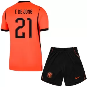 Niederlande Frenkie de Jong 21 Heimtrikot WM 2026 für Kinder