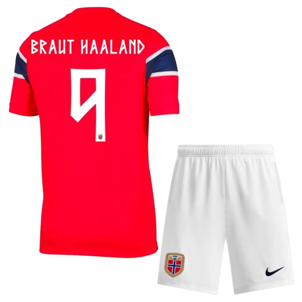 Norwegen Erling Haaland 9 Heimtrikot WM 2026 für Kinder