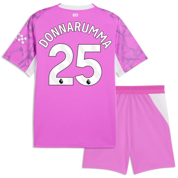 Manchester City Gianluigi Donnarumma 25 Torwart Auswärtstrikot 26/27 für Kinder Rosa