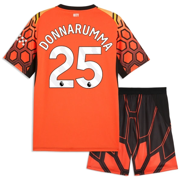 Manchester City Gianluigi Donnarumma 25 Torwart Ausweichtrikot 26/27 für Kinder Orange Manchester City Gianluigi Donnarumma 25 Torwart Ausweichtrikot 26/27 für Kinder Orange