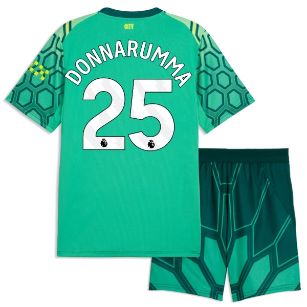 Manchester City Gianluigi Donnarumma 25 Torwart Heimtrikot 26/27 für Kinder Grün Manchester City Gianluigi Donnarumma 25 Torwart Heimtrikot 26/27 für Kinder Grün