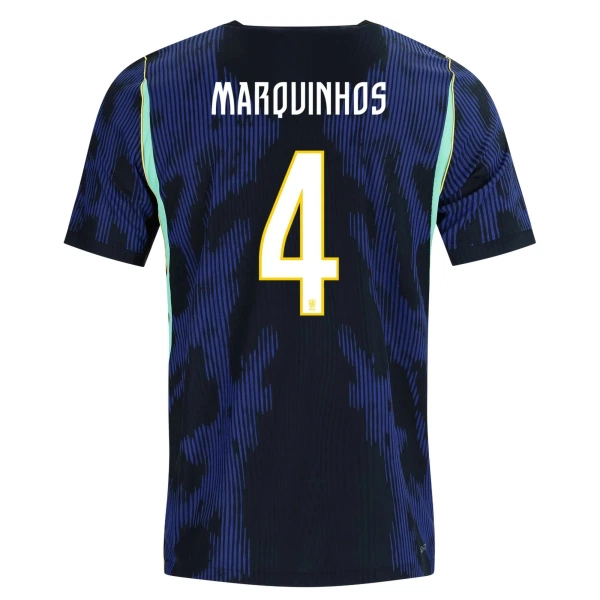 Brasilien Marquinhos 4 Auswärtstrikot WM 2026 für Herren Brasilien Marquinhos 4 Auswärtstrikot WM 2026 für Herren