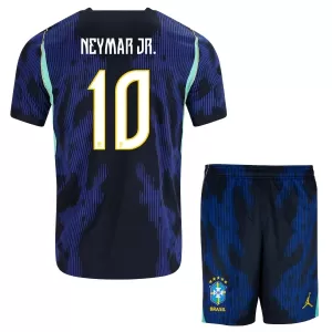 Brasilien Neymar JR 10 Auswärtstrikot WM 2026 für Kinder